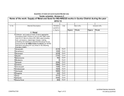 I Metal Name of the work: Supply of Metal and Sand for - nregs-ap