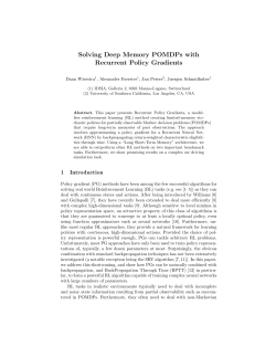 Solving Deep Memory POMDPs with Recurrent Policy