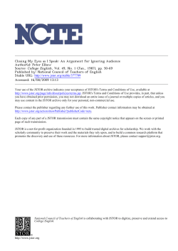 Closing My Eyes as I Speak: An Argument for Ignoring Audience