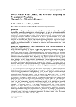 Power Politics, Class Conflict, and Nationalist Hegemony in