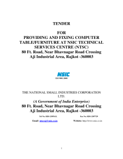 TENDER FOR PROVIDING AND FIXING COMPUTER TABLE