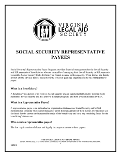social security representative payees