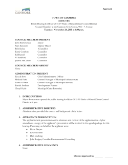 Minutes - Town of Canmore