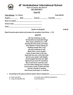 Class VIII (QP) - sri venkateshwar international school