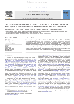 Comparison of the summer and annual mean signals in two