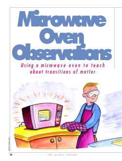 Using a microwave oven to teach about transitions of matter