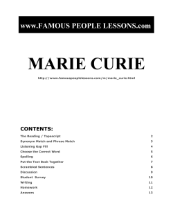 marie curie - Famous People Lessons