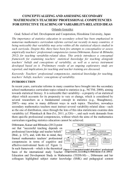 conceptualizing and assessing secondary mathematics