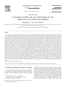 Cosmogenic-nuclide and varve chronologies for the deglaciation of