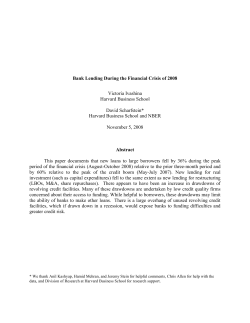 Bank Lending During the Financial Crisis of 2008