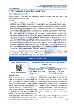 floppy infant syndrome: overview