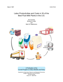 Labor Productivities and Costs in 35 of the Best Fluid Milk Plants in