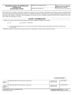 preaward survey of prospective contractor accounting system