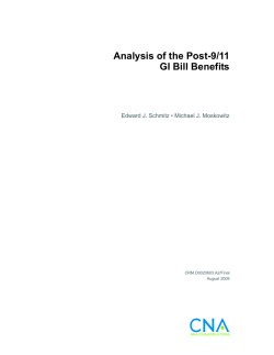 Analysis of the Post-9/11 GI Bill Benefits