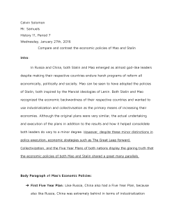 Calvin Solomon Mr. Samuels History 11, Period 7 Wednesday