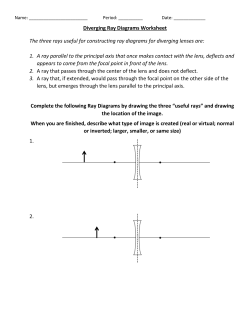Diverging Ray Diagrams Worksheet The three rays useful for