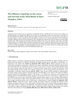 The influence of geology on the course and outcome of the Third
