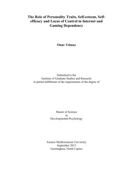 The Role of Personality Traits, Self-esteem, Self
