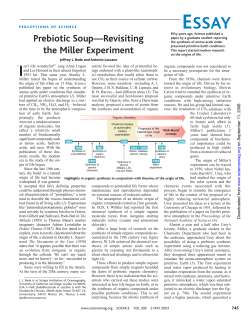 Prebiotic Soup&mdash;Revisiting the Miller Experiment