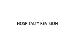 hospitalty revision - Wolgarston High School