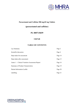 (paracetamol and caffeine) PL 00071/0659