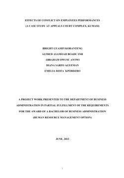 effects of conflict on employees performances