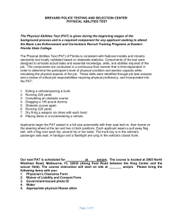 Physical Abilities Assessment - Eastern Florida State College