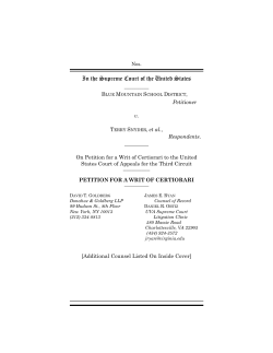 Petition for Writ of Certiorari