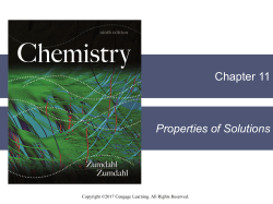 Chapter 11 Properties of Solutions