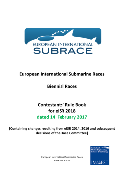 2018 eISR Rulebook - European International Submarine