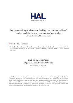 Incremental algorithms for finding the convex hulls of circles
