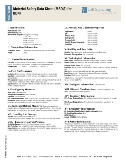 (MSDS) for BDNF - Cell Signaling Technology