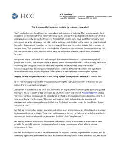 The `Irreplaceable Employee` needs to be replaced&hellip;now what