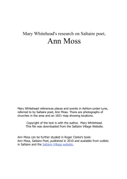 Ann Moss - Saltaire Village