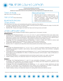Milk from Cow to Carton - Family and Consumer Science