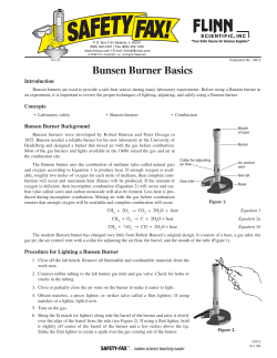 Bunsen Burner Basics - Elmwood Park Memorial High School