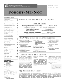Newsletter 1st Quarter 2014