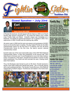 July FGTC Newsletter 2015 - Fightin` Gator Touchdown Club