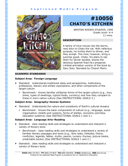 10050 chato`s kitchen - The Described and Captioned Media Program