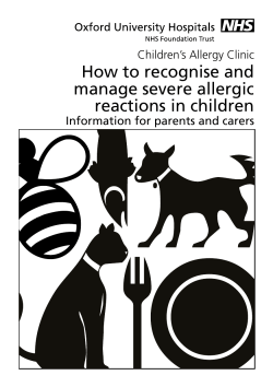 How to recognise and manage severe allergic reactions in children