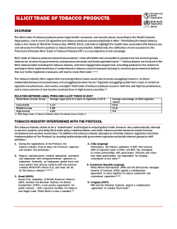 Econom&iacute;a del Control del Tabaco en pa&iacute;ses del