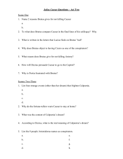 Julius Caesar Questions – Act Two