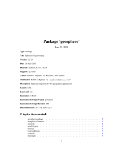 Package `geosphere`