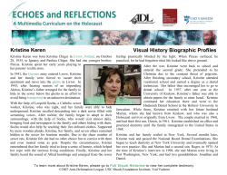 Kristine Keren Visual History Biographic Profiles