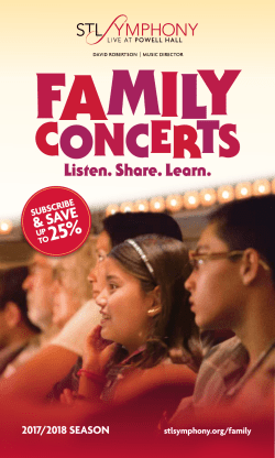 Family Season Brochure - St. Louis Symphony Orchestra
