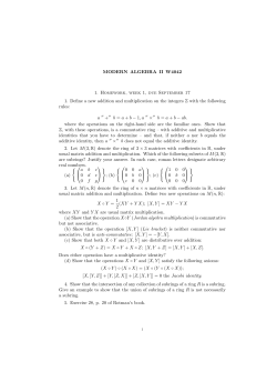 1st week - Columbia Math Department