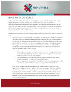 how to talk: taxes