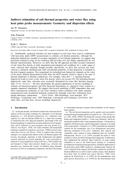 Indirect estimation of soil thermal properties and water flux using