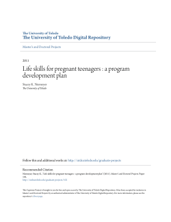 Life skills for pregnant teenagers : a program development plan