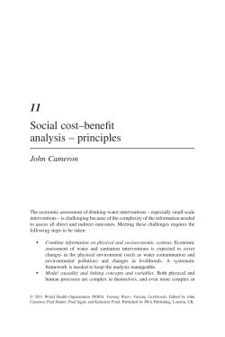 Social cost beneﬁt analysis principles